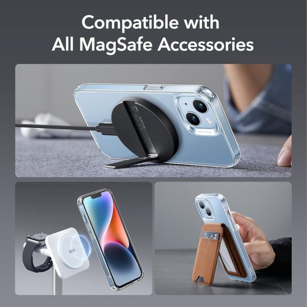 ESR for iPhone 14 Case/iPhone 13 Case, Compatible with MagSafe, Shockproof Military-Grade Protection, Magnetic Phone Case for iPhone 14/13, Classic Hybrid Case (HaloLock), Clear - Image 8