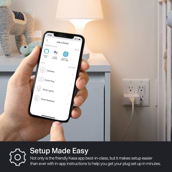 Plug Mini 15A, Smart Home Wi-Fi Outlet Works with Alexa, Google Home & IFTTT, No Hub Required, UL Certified, 2.4G WiFi Only, 4-Pack(EP10P4) , White - Image 7