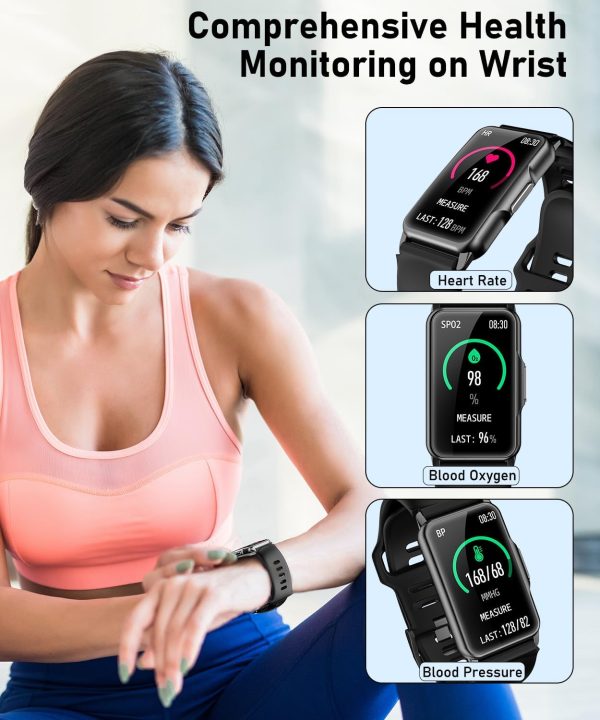 Smart Watch Fitness Tracker with 24/7 Heart Rate, Blood Oxygen Blood Pressure Monitor Sleep Tracker 120 Sports Modes Activity Trackers Step Calorie Counter IP68 Waterproof for Andriod iPhone Women Men - Image 3