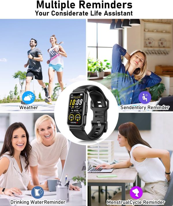 Smart Watch Fitness Tracker with 24/7 Heart Rate, Blood Oxygen Blood Pressure Monitor Sleep Tracker 120 Sports Modes Activity Trackers Step Calorie Counter IP68 Waterproof for Andriod iPhone Women Men - Image 6