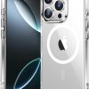 Temdan for iPhone 16 Pro Case Clear, [Compatible with Magsafe][Anti-Yellowing][Military-Grade Protection] Shockproof Slim Magnetic Phone Case for iPhone 16 Pro, Transparent
